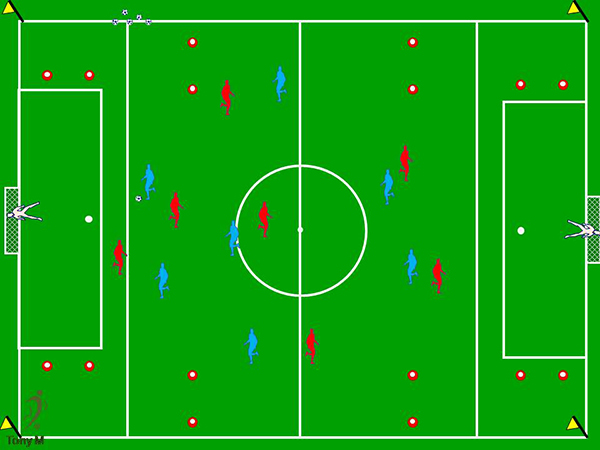 Tc084-10 Porterías 2 grandes, 8 pequeñas.